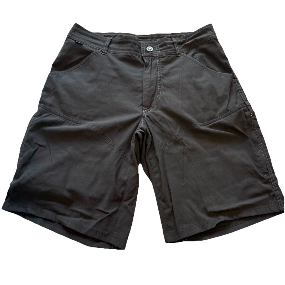 Kuhl Renegade Boys Size 18 Cargo Hiking Shorts Gray Nylon Stretch Outdoor